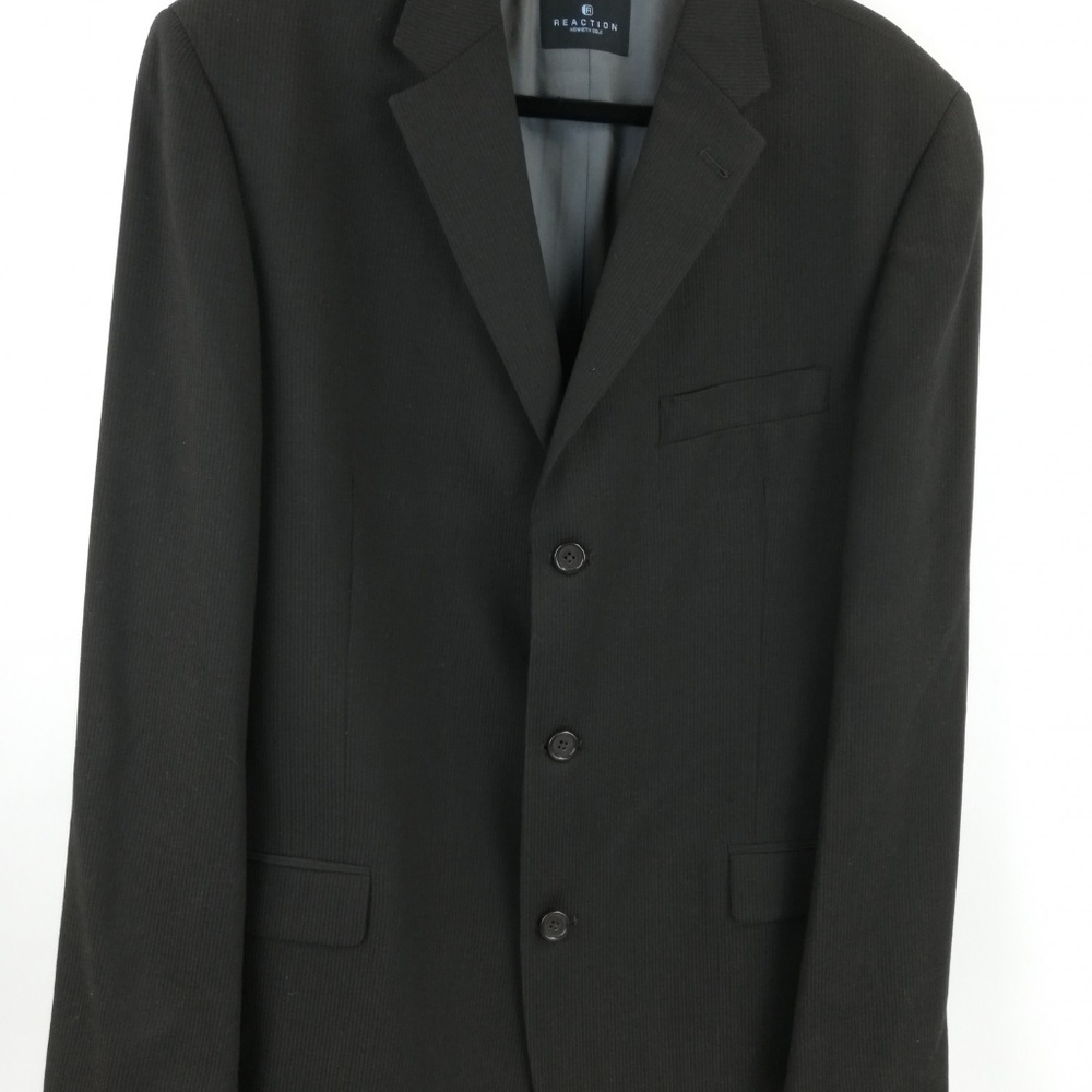 Kenneth Cole Reaction Men’s black pinstripe suit j